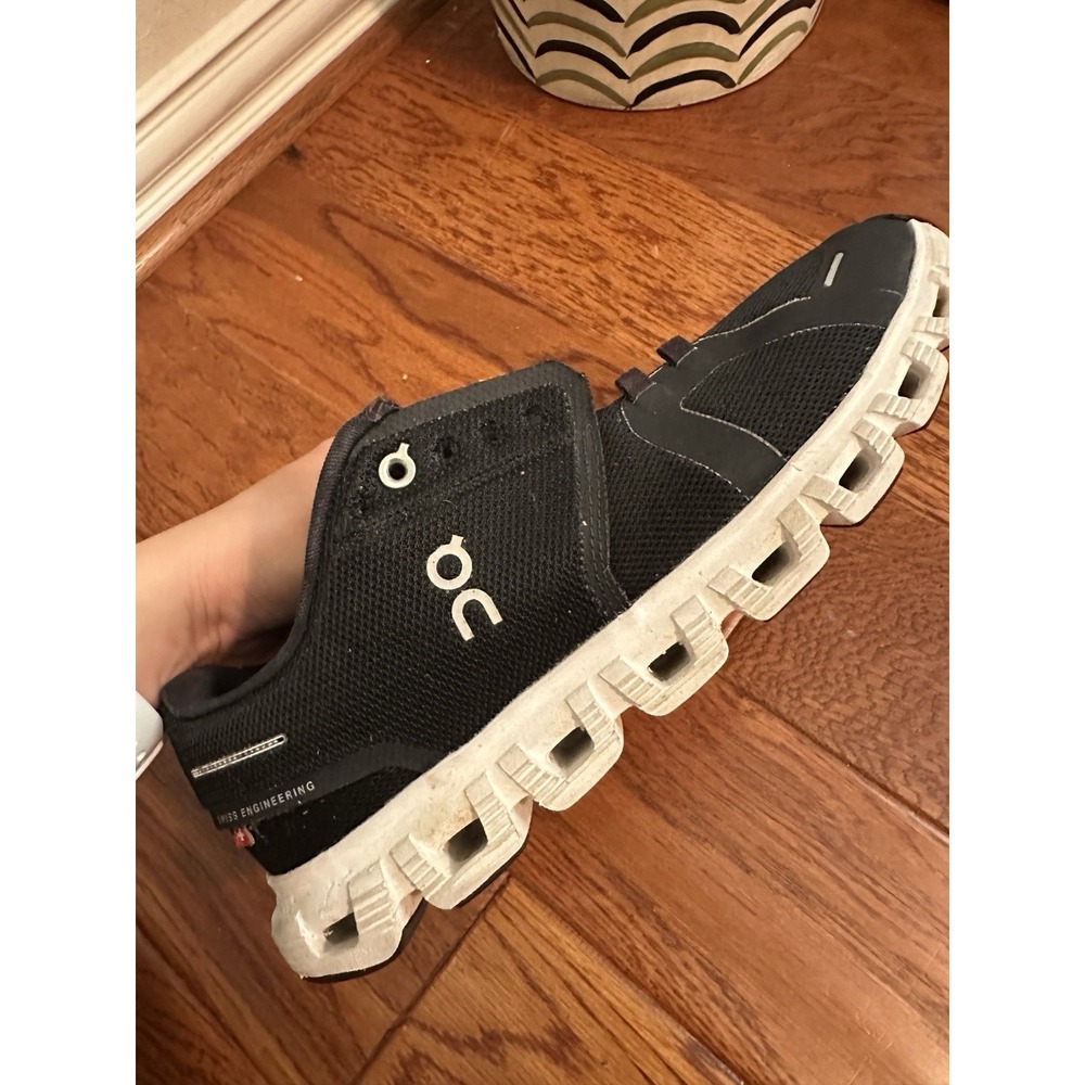 On Cloud 5 Mens Size 8 All Black Running Shoes 3MF10070299 No Insoles